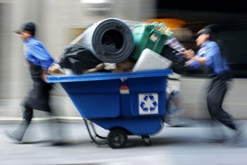 Professional waste removal service in action